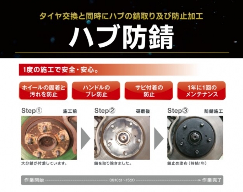 ハブ防錆をご存じですか？タイヤと車体が繋げている所です！｜タイヤ市場宇都宮西川田店｜タイヤ・スタッドレス・オールシーズンが安いタイヤ専門店